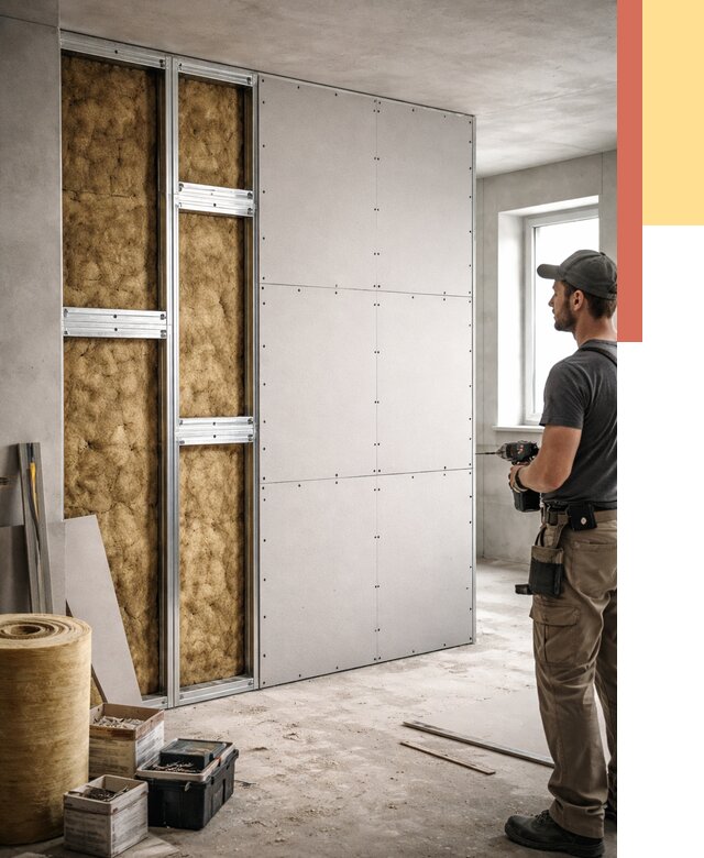 Усиленная перегородка под навеску в Коломне от 12978 руб. — монтаж под ключ | ОТДЕЛОЧНИК-Клм