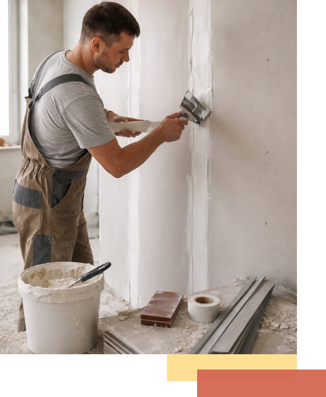 Шпаклевка перегородок из гипсокартона в Коломне качественно и быстро