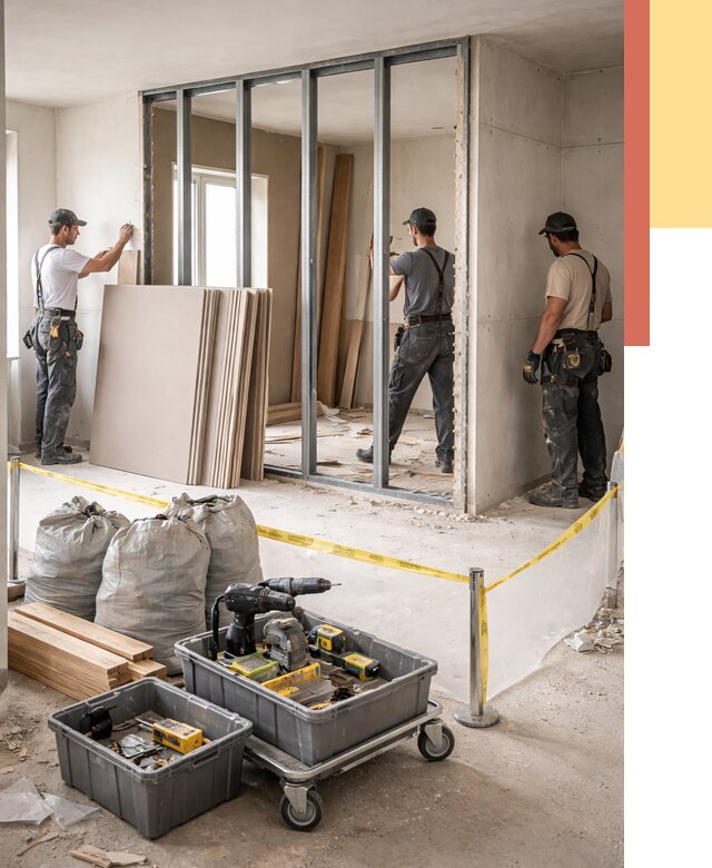 Перенос гипсокартонной перегородки в Коломне под ключ от 4563 руб. | Демонтаж и монтаж – ОТДЕЛОЧНИК-Клм