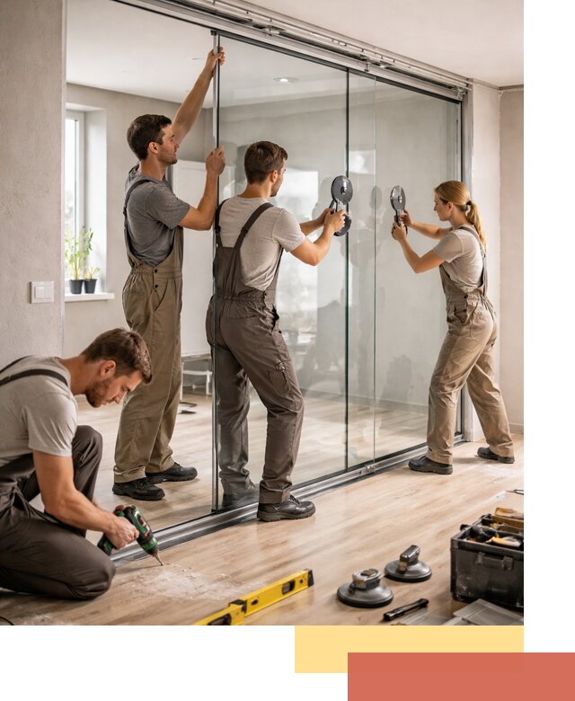 Изготовление стеклянных перегородок на заказ в Коломне