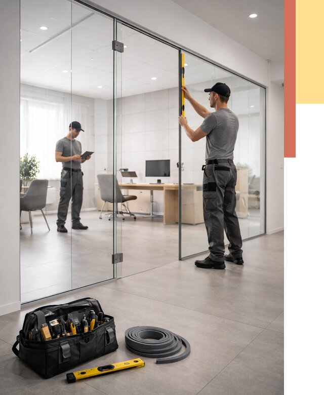 Цельностеклянные перегородки под ключ в Коломне от 9632 руб. — монтаж и цены | ОТДЕЛОЧНИК-Клм