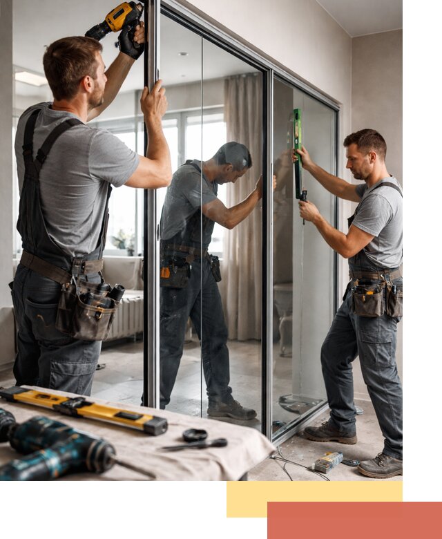 Каркасные стеклянные перегородки под ключ в Коломне