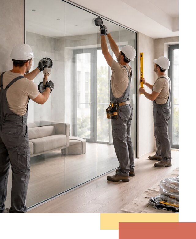 Перегородки из закаленного стекла в Коломне для офисов и квартир