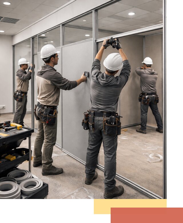 Мобильные офисные перегородки под ключ в Коломне