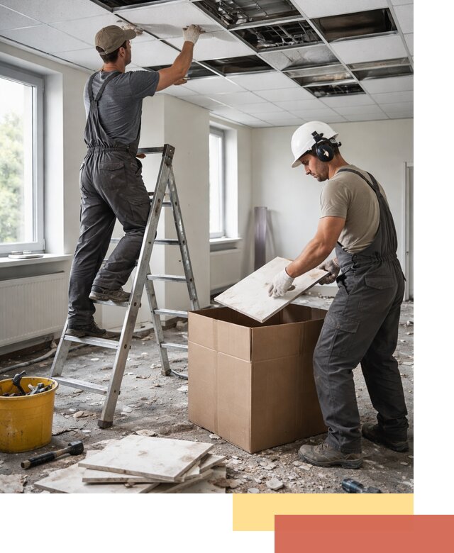 Демонтаж потолочной плитки в Коломне быстро и аккуратно