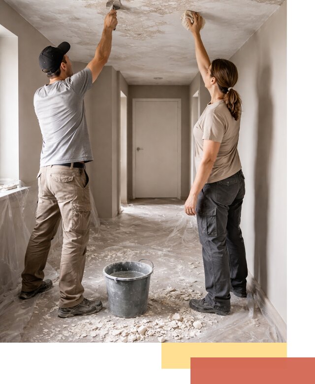 Удаление побелки с потолка в Коломне — быстро и аккуратно