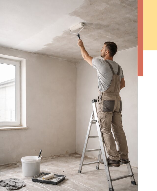 Грунтовка потолка в Коломне от 2535 руб. — быстро и недорого | ОТДЕЛОЧНИК-Клм