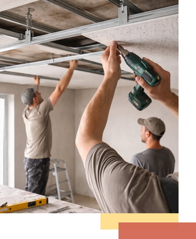 Монтаж акустического потолка в Коломне под ключ