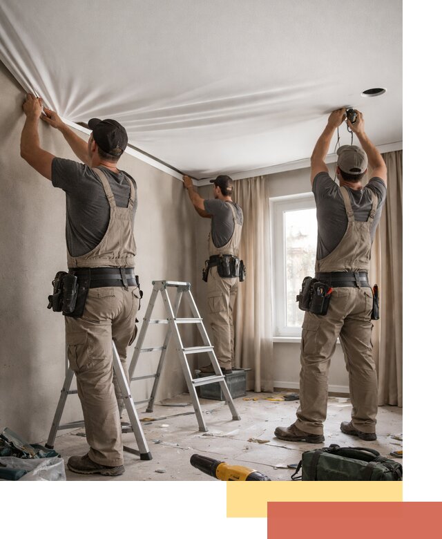 Монтаж матового натяжного потолка в Коломне качественно и быстро