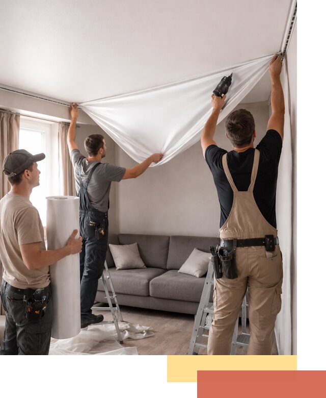 Монтаж сатинового натяжного потолка в Коломне качественно и быстро