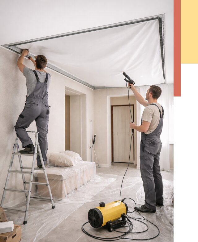 Монтаж натяжного потолка в прихожей в Коломне от 2687 руб. под ключ | ОТДЕЛОЧНИК-Клм