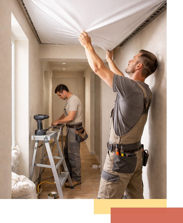 Монтаж натяжного потолка в прихожей в Коломне