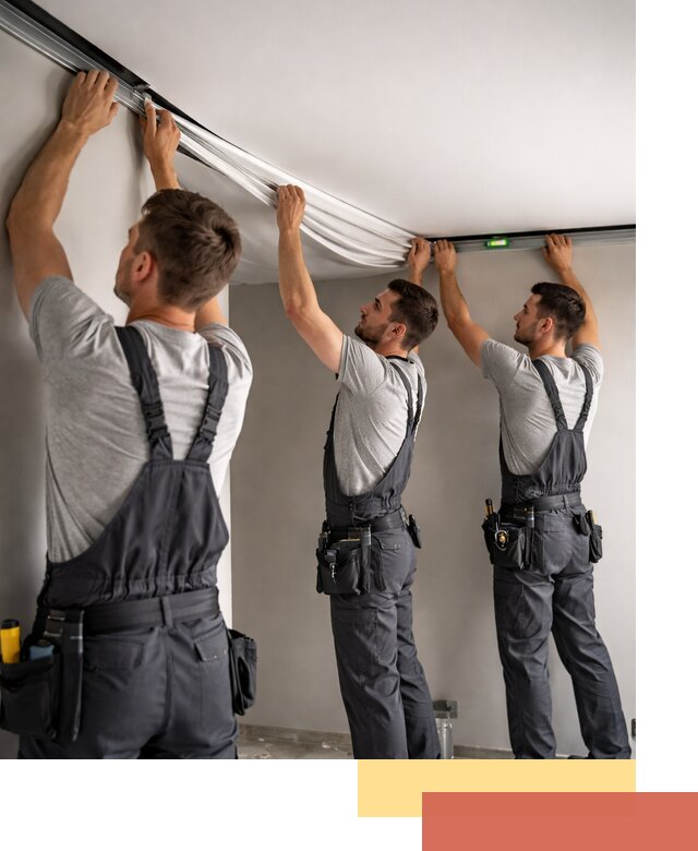 Теневые натяжные потолки в Коломне: монтаж и отделка быстро и качественно