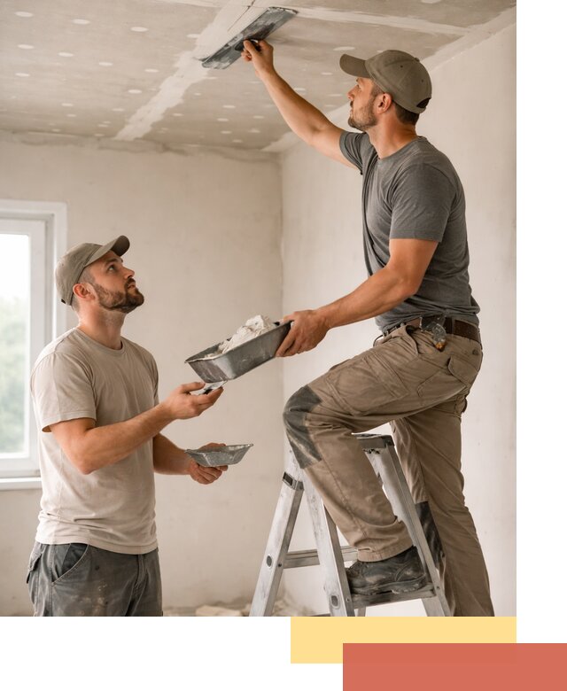 Шпаклевка потолка из гипсокартона в Коломне качественно и быстро