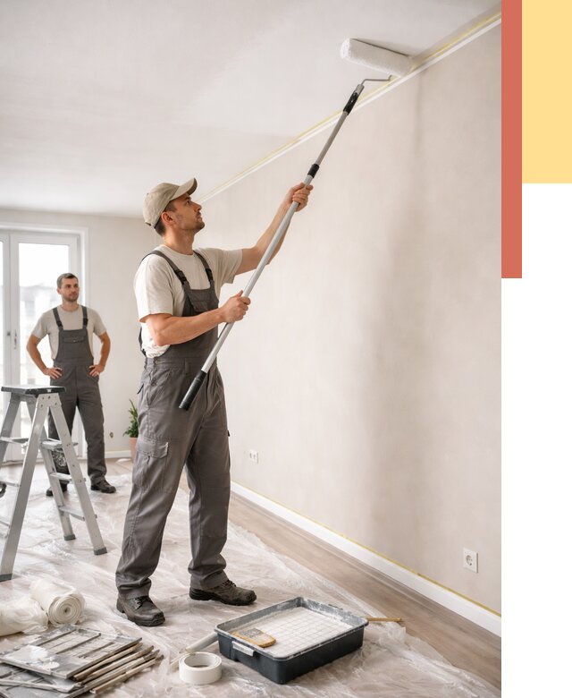 Покраска потолка из гипсокартона в Коломне от 4563 руб./м2 — услуги под ключ | ОТДЕЛОЧНИК-Клм