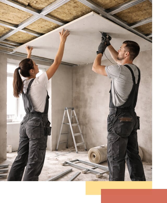 Звукоизоляция потолка из ГКЛ в Коломне профессионально и надежно