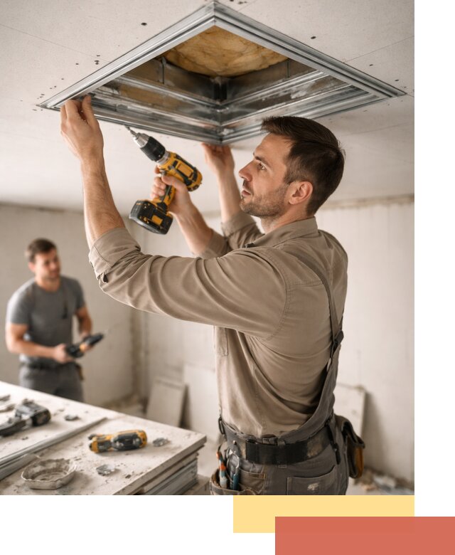 Монтаж люка в потолок из ГКЛ в Коломне