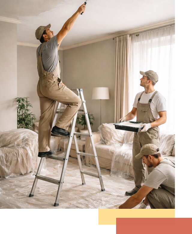 Покраска потолков акриловой краской в Коломне качественно и быстро