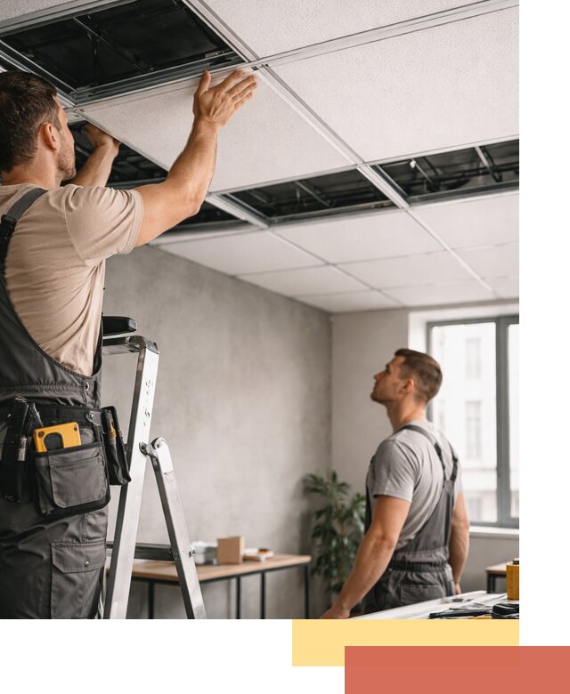 Монтаж потолочной плитки в Коломне качественно и в срок