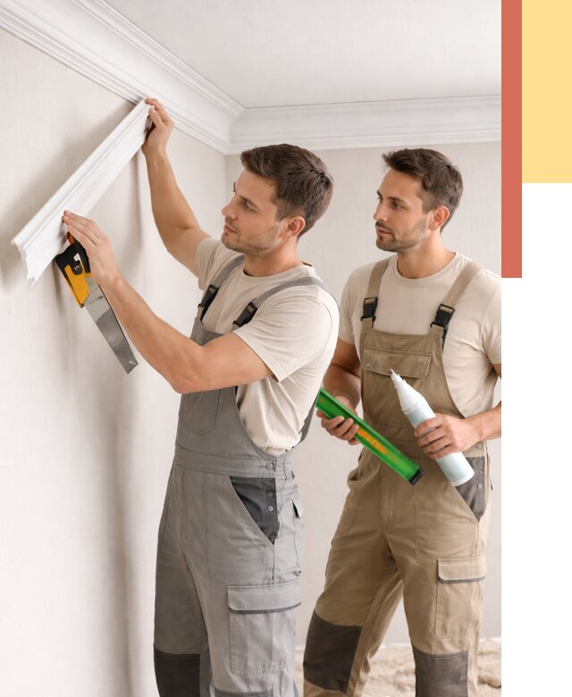 Монтаж потолочного плинтуса в Коломне от 2332 руб. — быстро и недорого | ОТДЕЛОЧНИК-Клм