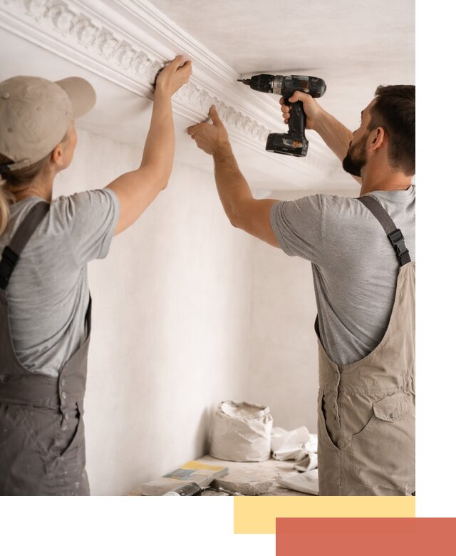 Профессиональный монтаж лепнины на потолок в Коломне