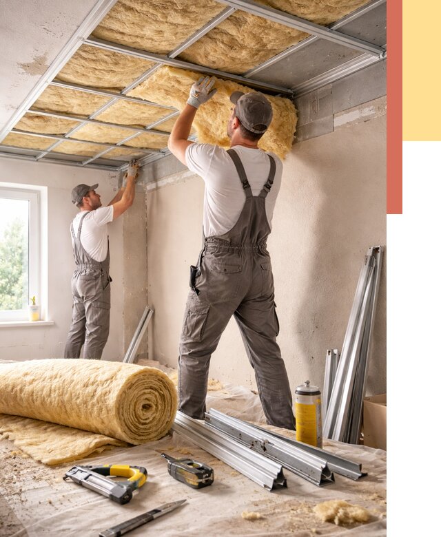 Утепление потолка в Коломне от 7300 руб/м2 — недорого, быстро, под ключ | ОТДЕЛОЧНИК-Клм