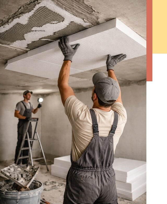 Утепление потолка пенопластом в Коломне от 4563 руб/м2 — недорого и быстро | ОТДЕЛОЧНИК-Клм